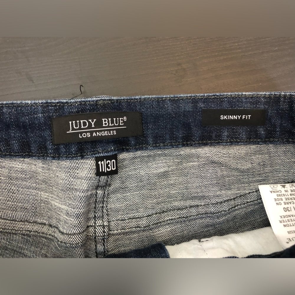 Judy Blue Jeans Womens 11/30 Blue Control Top High Rise Skinny Stretch Dark Wash - Picture 5 of 11